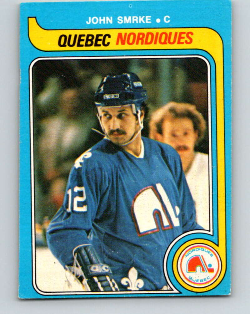 1979-80 O-Pee-Chee #340 John Smrke RC Rookie Quebec Nordiques V20220