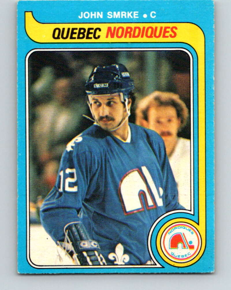 1979-80 O-Pee-Chee #340 John Smrke RC Rookie Quebec Nordiques V20222