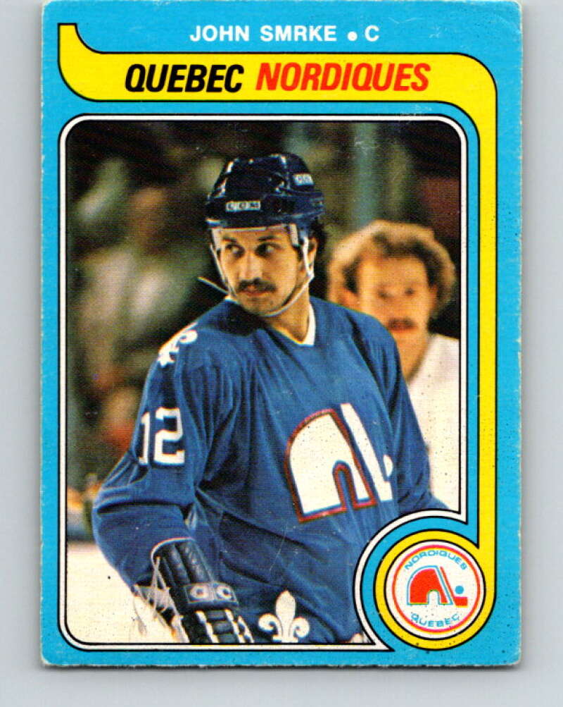 1979-80 O-Pee-Chee #340 John Smrke RC Rookie Quebec Nordiques V20223