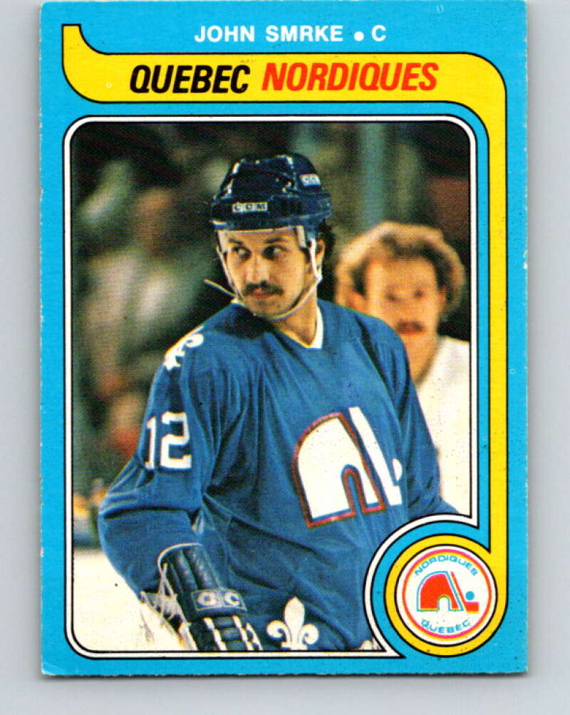 1979-80 O-Pee-Chee #340 John Smrke RC Rookie Quebec Nordiques V20226
