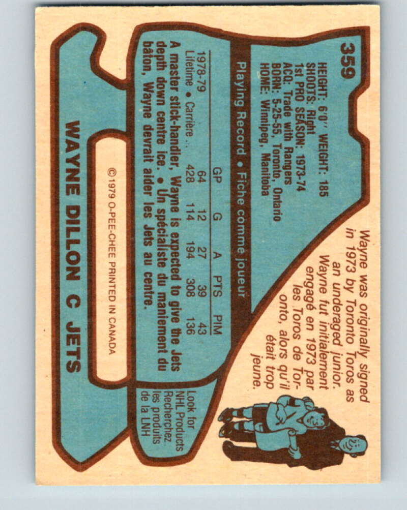 1979-80 O-Pee-Chee #359 Wayne Dillon Winnipeg Jets V20399