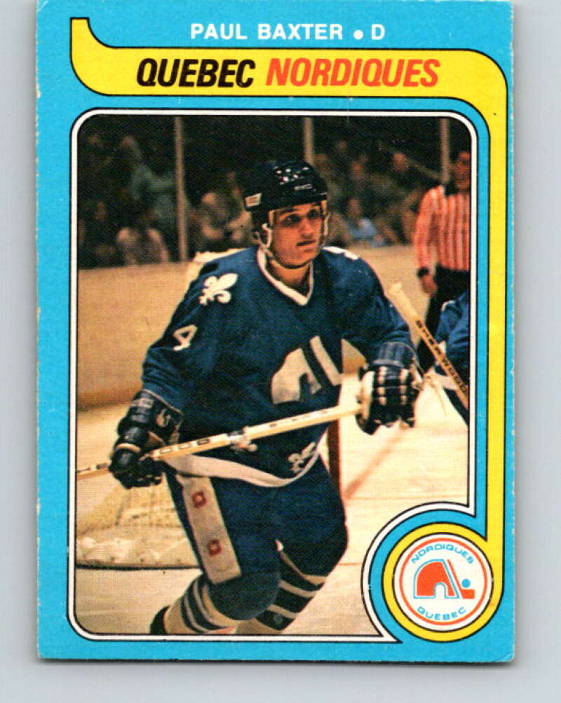 1979-80 O-Pee-Chee #372 Paul Baxter RC Rookie Quebec Nordiques V20525