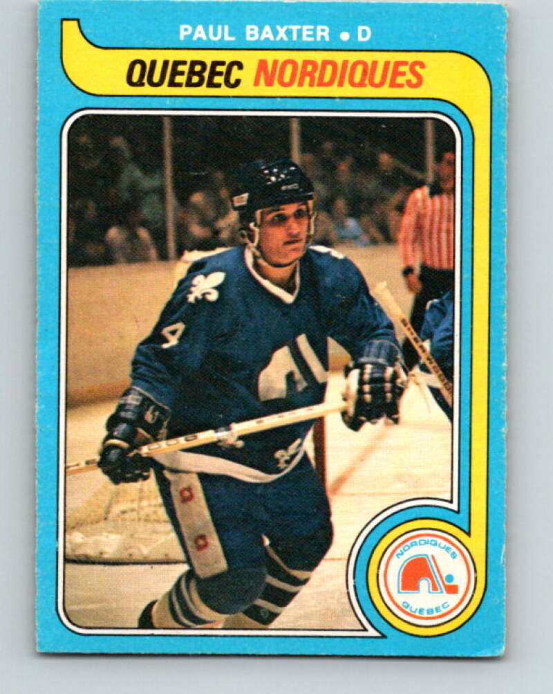 1979-80 O-Pee-Chee #372 Paul Baxter RC Rookie Quebec Nordiques V20526