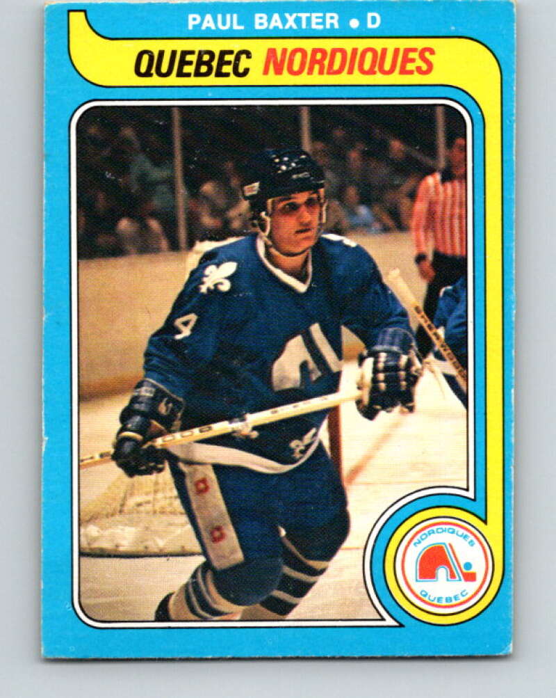 1979-80 O-Pee-Chee #372 Paul Baxter RC Rookie Quebec Nordiques V20533