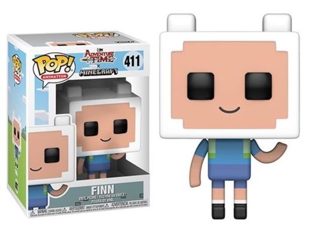 Funko Pop - 411 Animation Adventure Time Minecraft - Finn Vinyl Figure Image 1