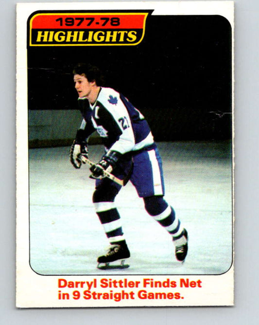 1978-79 O-Pee-Chee #4 Darryl Sittler  Toronto Maple Leafs  V20817