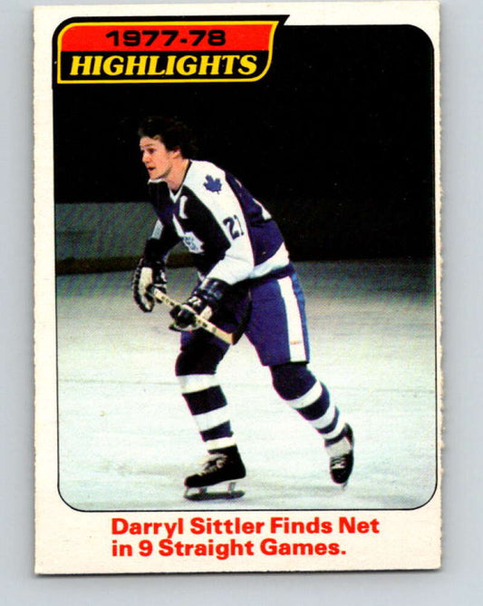 1978-79 O-Pee-Chee #4 Darryl Sittler  Toronto Maple Leafs  V20818