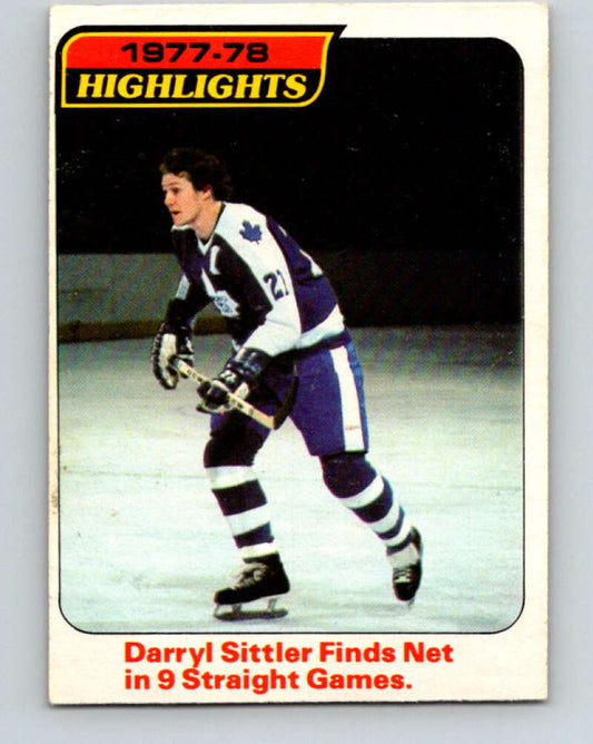 1978-79 O-Pee-Chee #4 Darryl Sittler  Toronto Maple Leafs  V20819