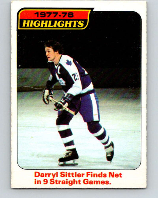 1978-79 O-Pee-Chee #4 Darryl Sittler  Toronto Maple Leafs  V20820