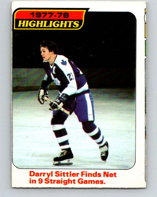 1978-79 O-Pee-Chee #4 Darryl Sittler  Toronto Maple Leafs  V20821