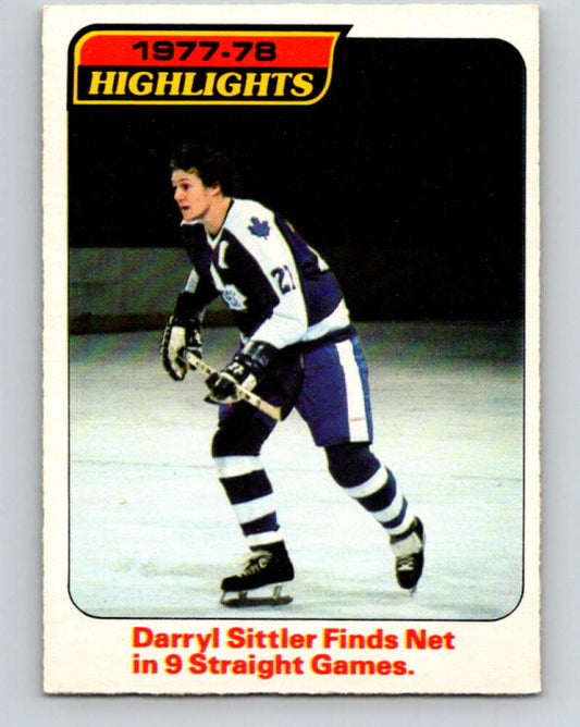 1978-79 O-Pee-Chee #4 Darryl Sittler  Toronto Maple Leafs  V20823