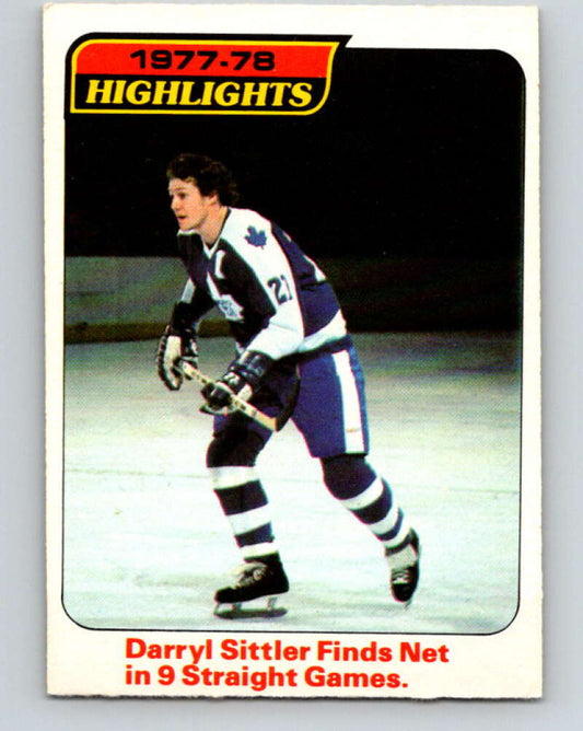 1978-79 O-Pee-Chee #4 Darryl Sittler  Toronto Maple Leafs  V20824