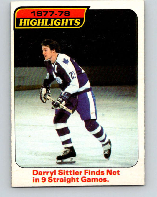 1978-79 O-Pee-Chee #4 Darryl Sittler  Toronto Maple Leafs  V20828