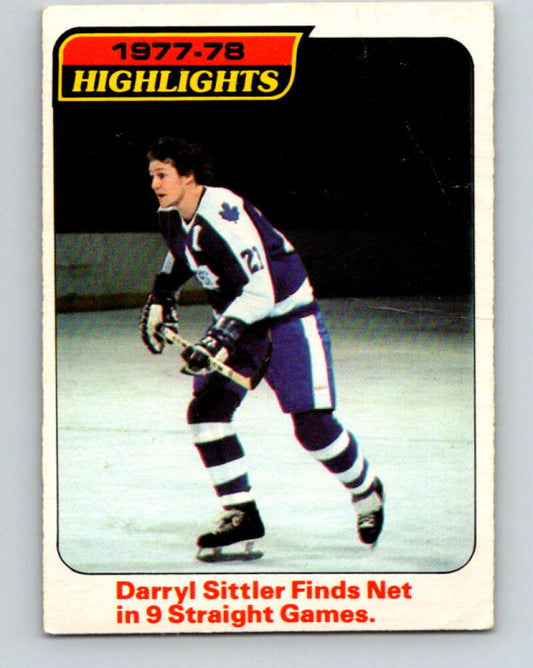 1978-79 O-Pee-Chee #4 Darryl Sittler  Toronto Maple Leafs  V20830