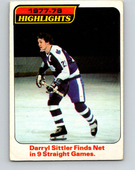 1978-79 O-Pee-Chee #4 Darryl Sittler  Toronto Maple Leafs  V20833