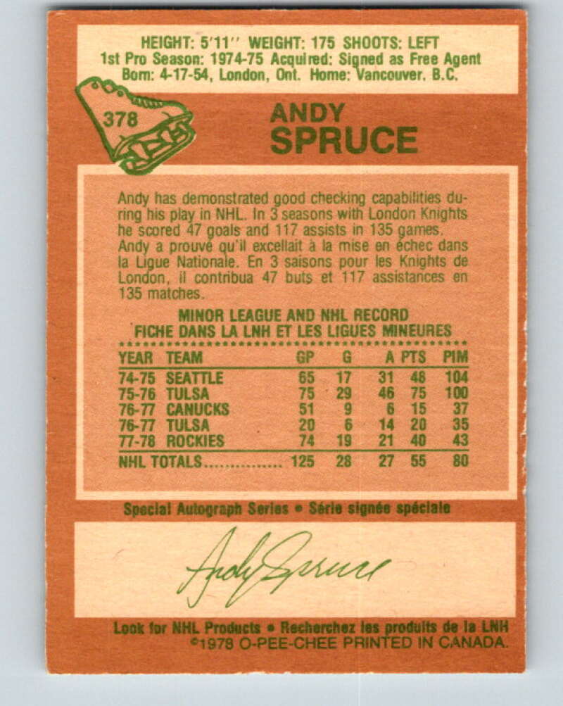 1978-79 O-Pee-Chee #278 Dave Gardner Los Angeles Kings V24765