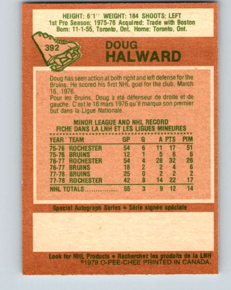 1978-79 O-Pee-Chee #392 Doug Halward Los Angeles Kings V26489