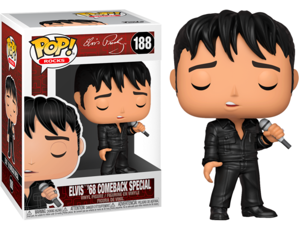 Funko Pop - 188 Rocks Elvis Presley - '68 Comeback Special Vinyl Figure