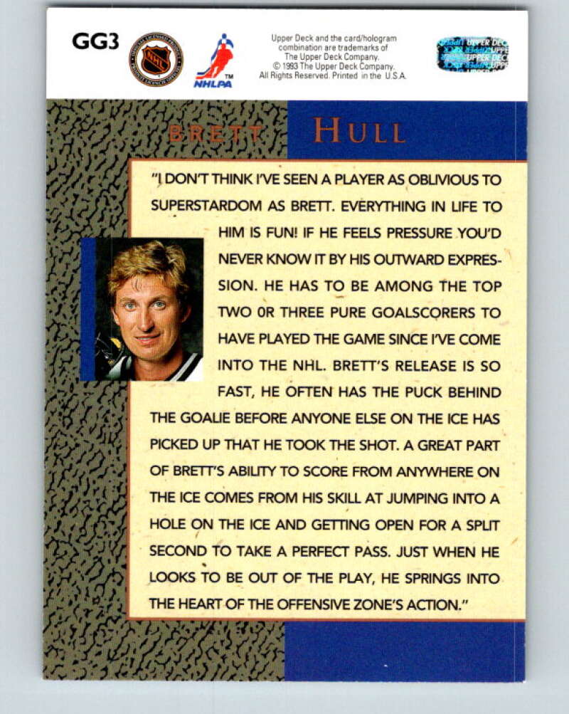 1993-94 Upper Deck Gretzky's Great Ones #GG3 Brett Hull St. Louis Blues V26644