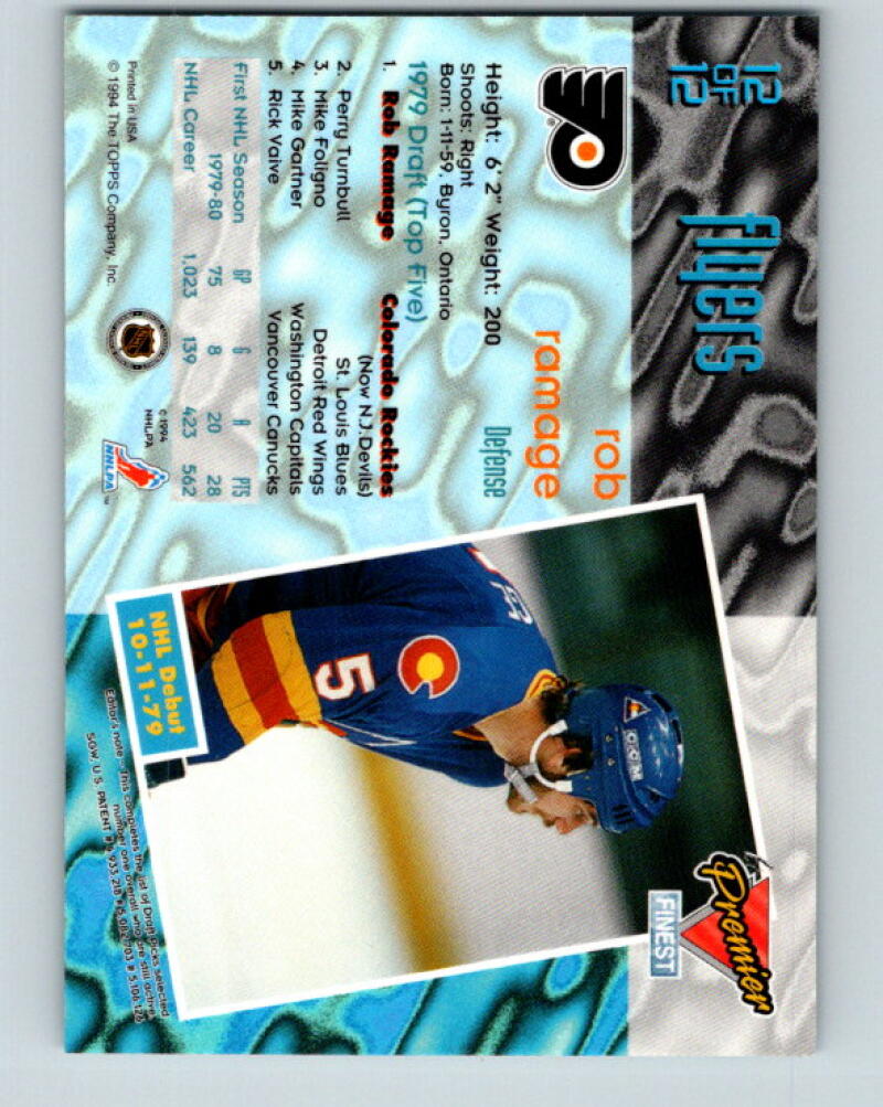1993-94 OPC Premier Finest #12 Rob Ramage V26670