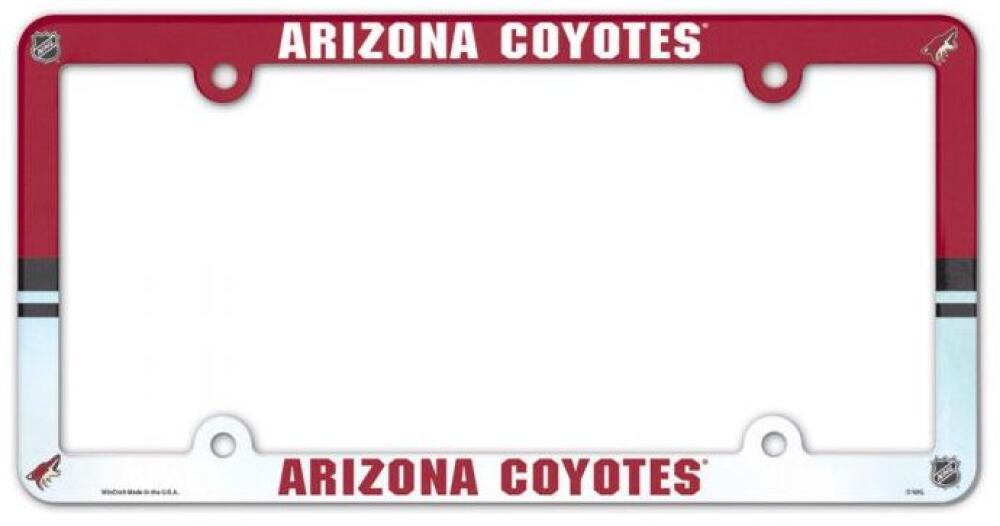 Arizona Coyotes Plastic License Plate Frame - Standard 6"x12"