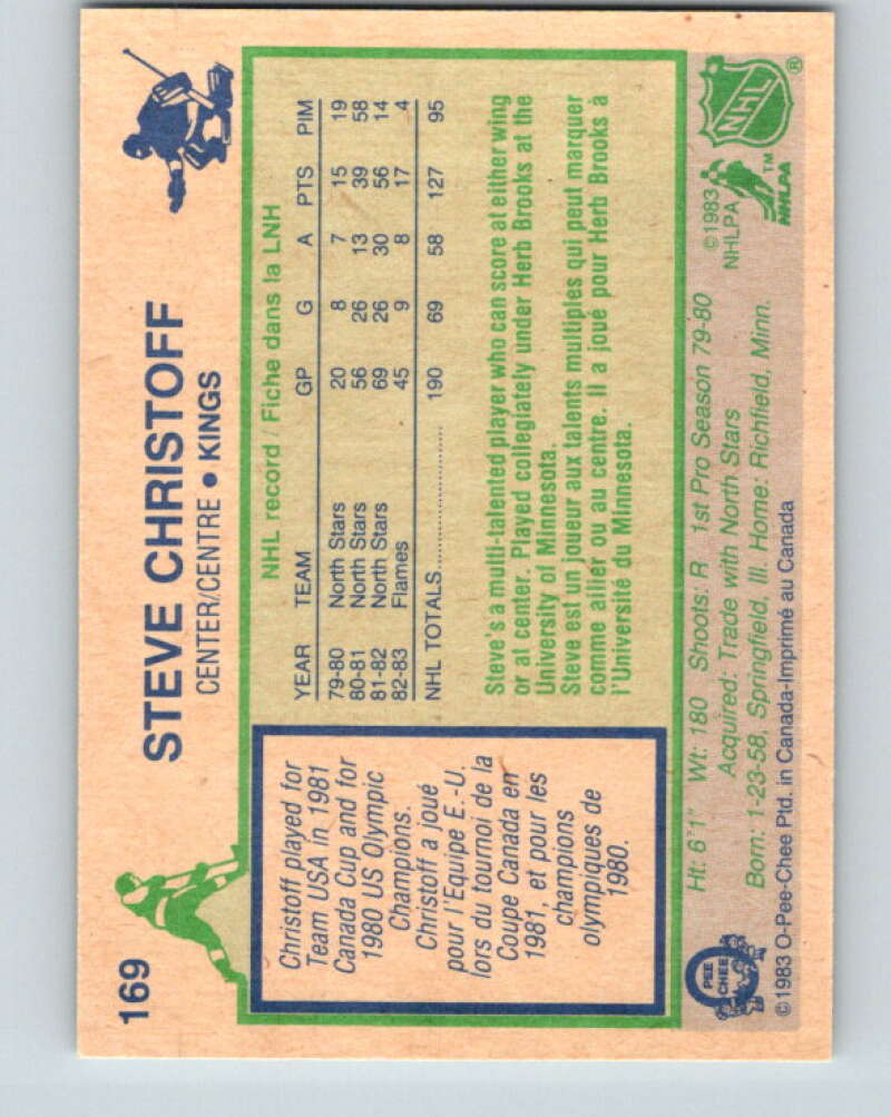 1983-84 O-Pee-Chee #169 Steve Christoff Los Angeles Kings V27263
