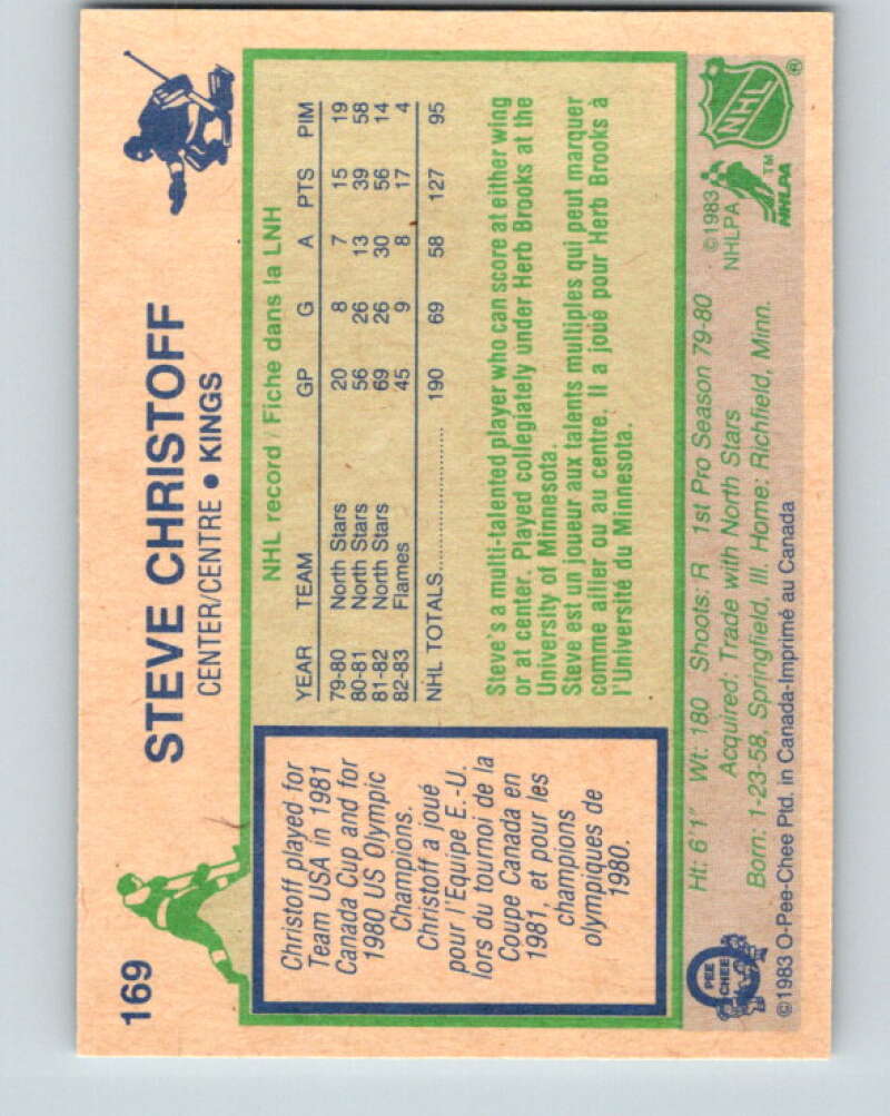 1983-84 O-Pee-Chee #169 Steve Christoff Los Angeles Kings V27264