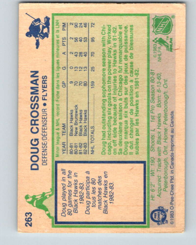 1983-84 O-Pee-Chee #263 Doug Crossman Philadelphia Flyers V27590