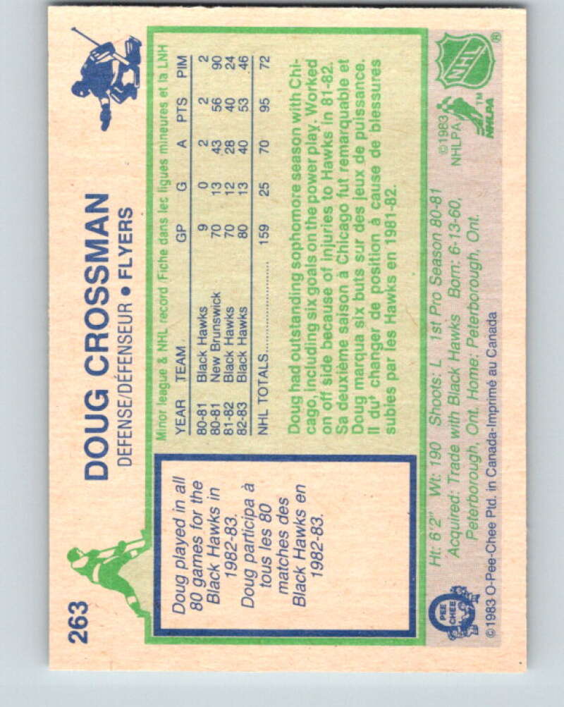 1983-84 O-Pee-Chee #263 Doug Crossman Philadelphia Flyers V27591