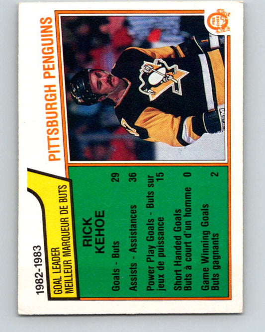 1983-84 O-Pee-Chee #274 Rick Kehoe TL  Pittsburgh Penguins  V27629