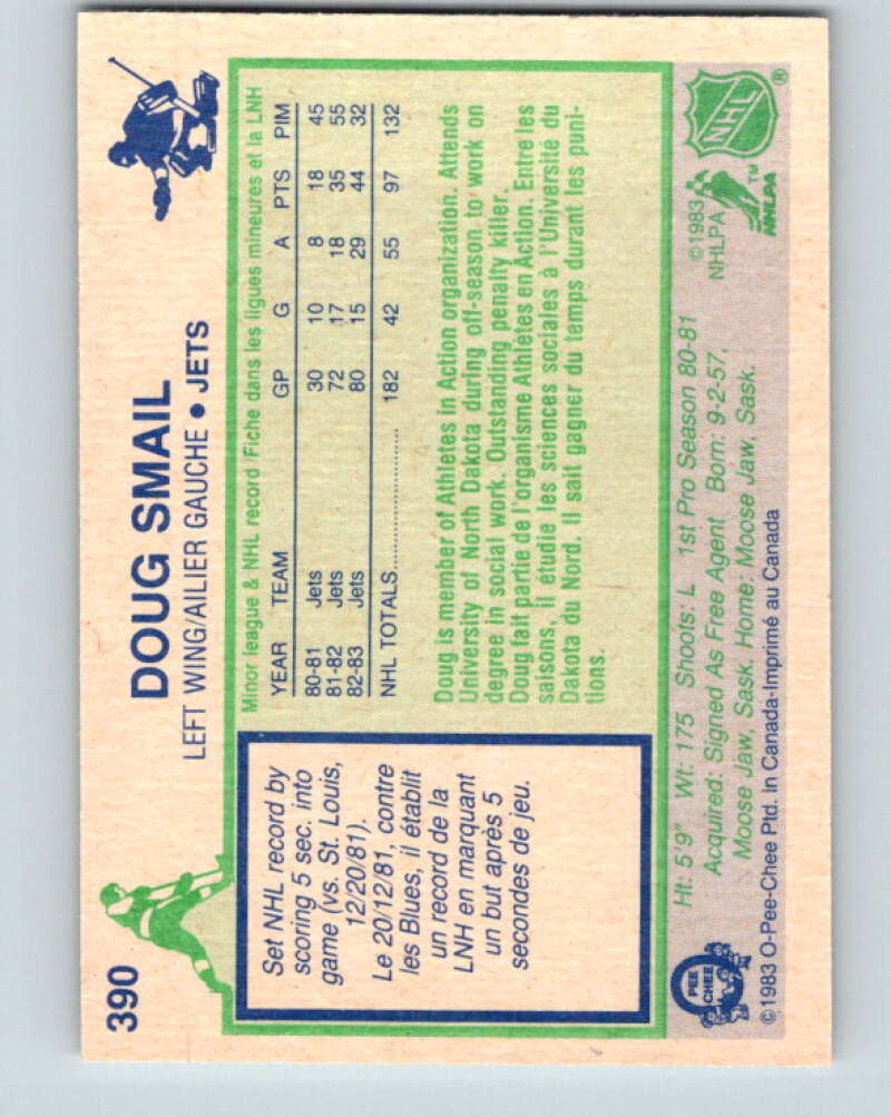 1983-84 O-Pee-Chee #390 Doug Smail Winnipeg Jets V28037