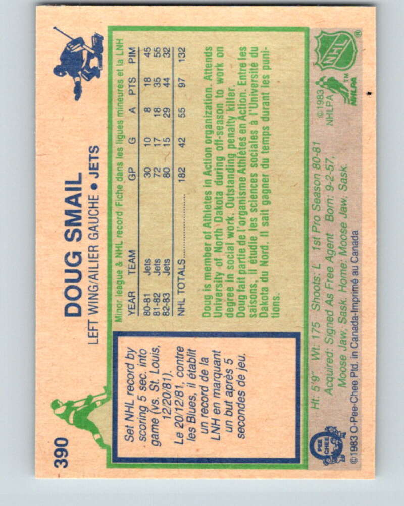 1983-84 O-Pee-Chee #390 Doug Smail Winnipeg Jets V28039