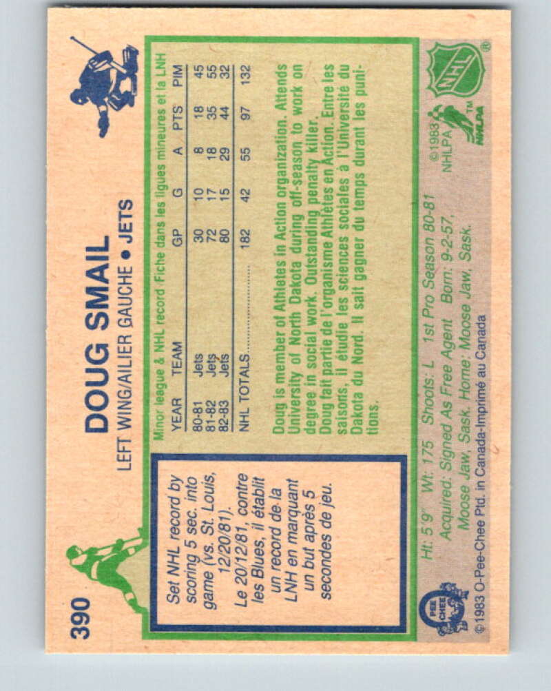 1983-84 O-Pee-Chee #390 Doug Smail Winnipeg Jets V28040