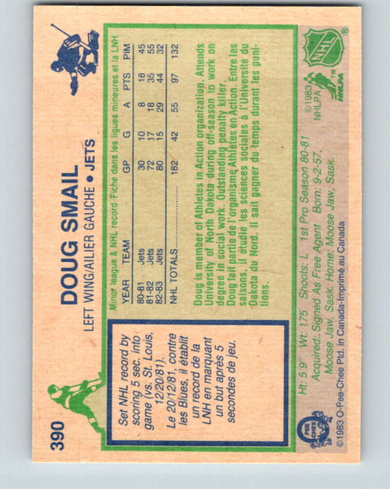1983-84 O-Pee-Chee #390 Doug Smail Winnipeg Jets V28041