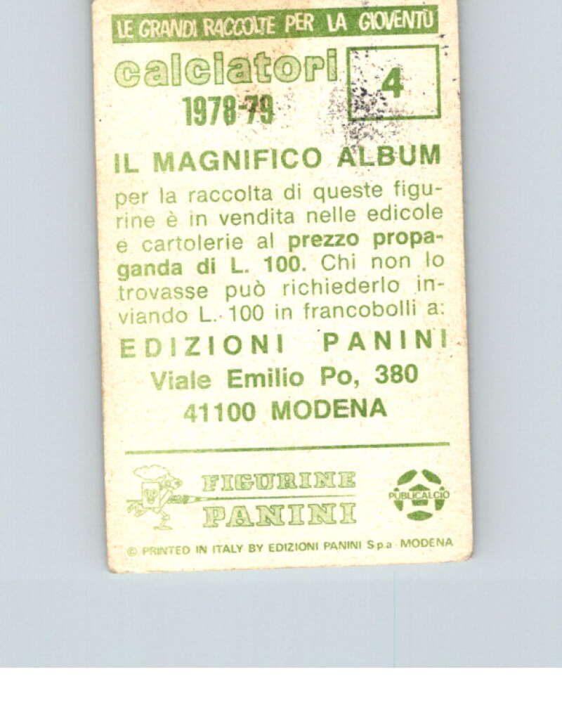 1978-79 Panini Calciatori Soccer #4 Gaetano Legnaro V28263
