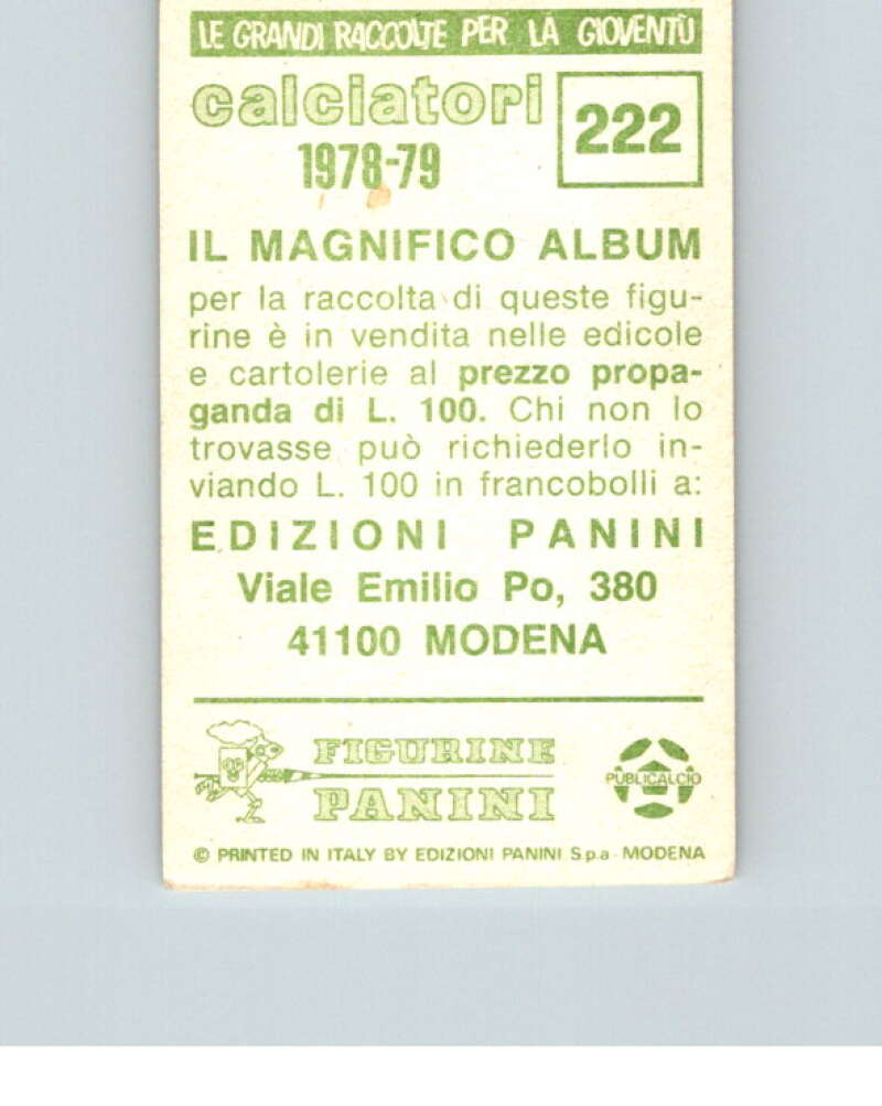 1978-79 Panini Calciatori Soccer #222 Pierluigi Frosio V28314