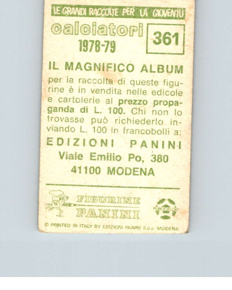 1978-79 Panini Calciatori Soccer #361 Sidney Cunha "Cinesinho" V28368