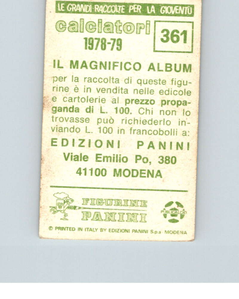 1978-79 Panini Calciatori Soccer #361 Sidney Cunha "Cinesinho" V28369