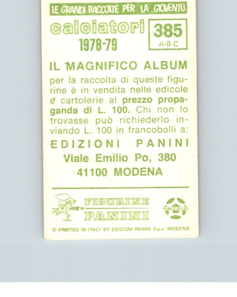 1978-79 Panini Calciatori Soccer #385 Stanzione, Pallavicini, Acanfora V28383