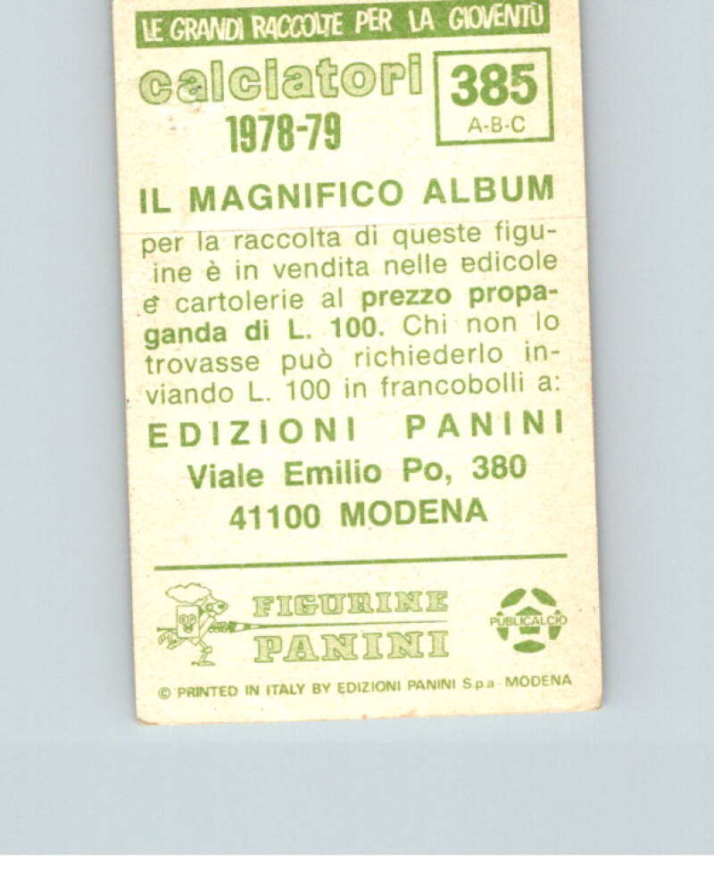 1978-79 Panini Calciatori Soccer #385 Stanzione, Pallavicini, Acanfora V28384