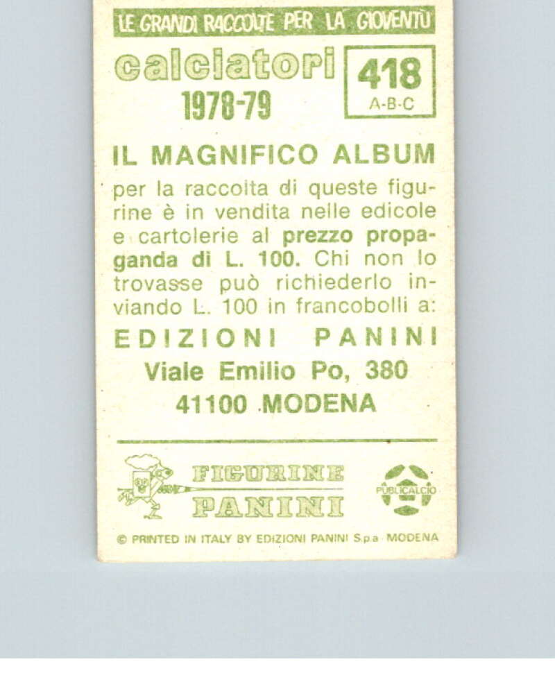 1978-79 Panini Calciatori Soccer #418 Mancin, Cosenza, Bertarelli V28397