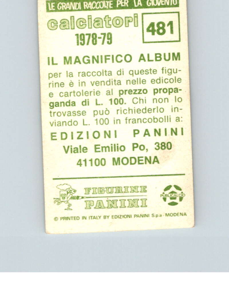 1978-79 Panini Calciatori Soccer #481 Karl Heinz Schnellinger V28437