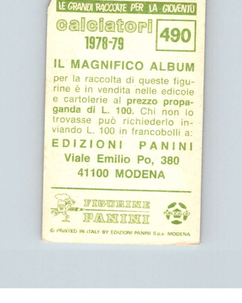 1978-79 Panini Calciatori Soccer #490 Riccardo Sogliano V28441