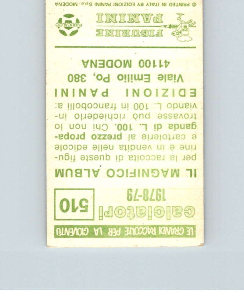 1978-79 Panini Calciatori Soccer #510 Giuseppe Vavassori V28451