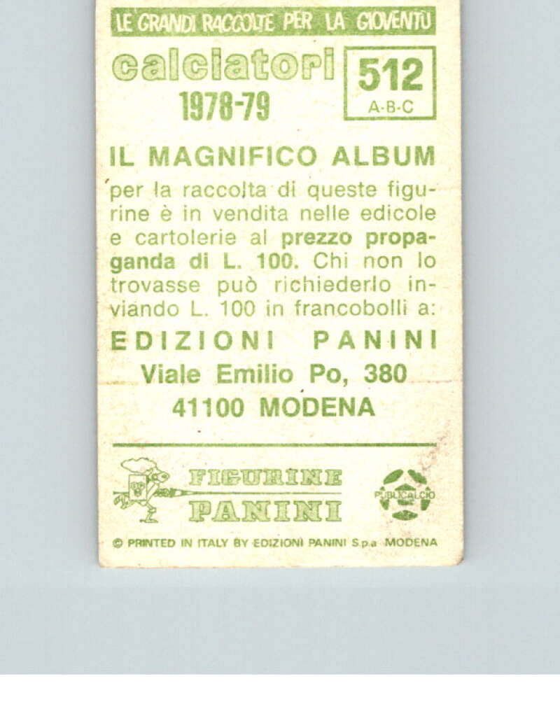 1978-79 Panini Calciatori Soccer #512 Alessandria, Biellese, Como V28452