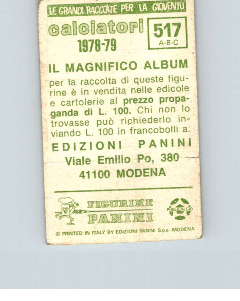 1978-79 Panini Calciatori Soccer #517 Trento, Treviso, Triestina V28456