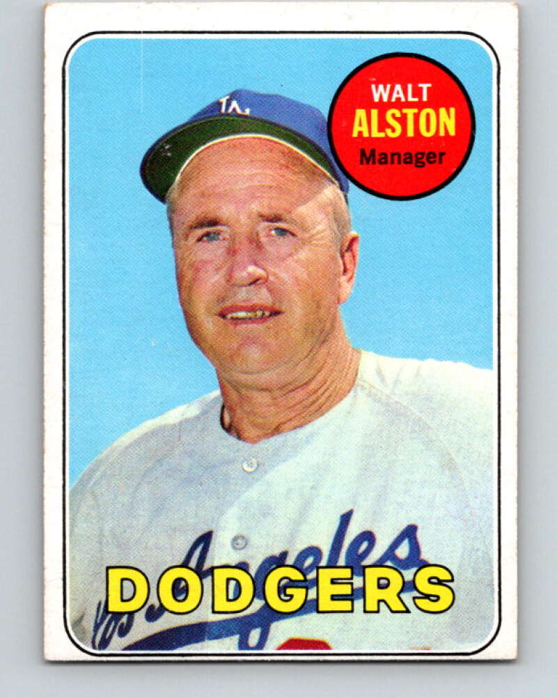 1969 Topps #24 Walt Alston MG Los Angeles Dodgers V28506