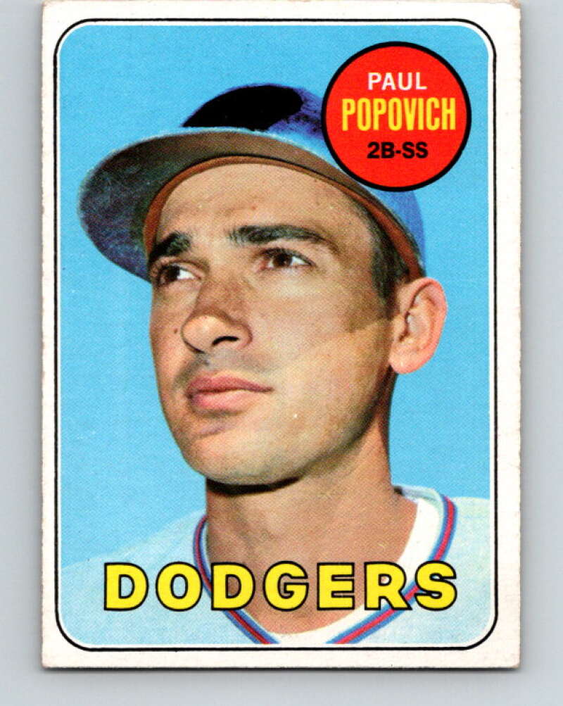 1969 Topps #47 Paul Popovich Los Angeles Dodgers V28518