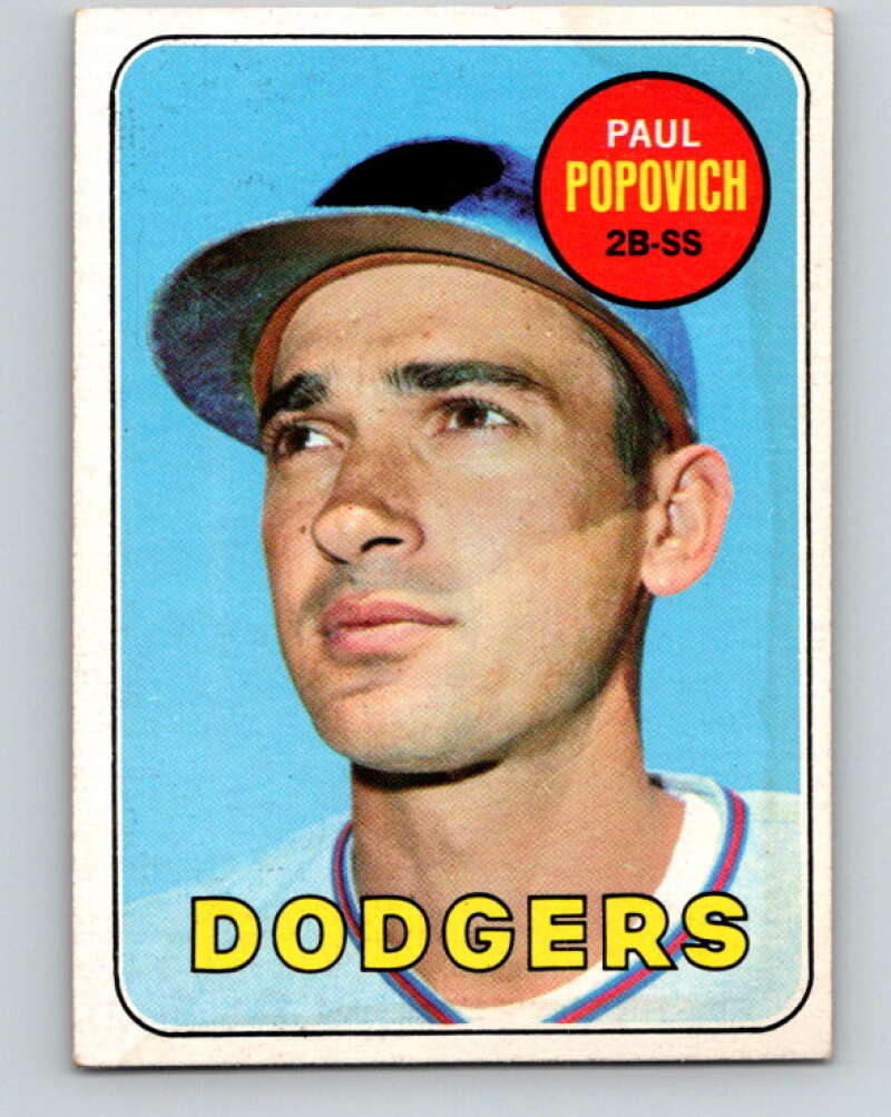 1969 Topps #47 Paul Popovich Los Angeles Dodgers V28519
