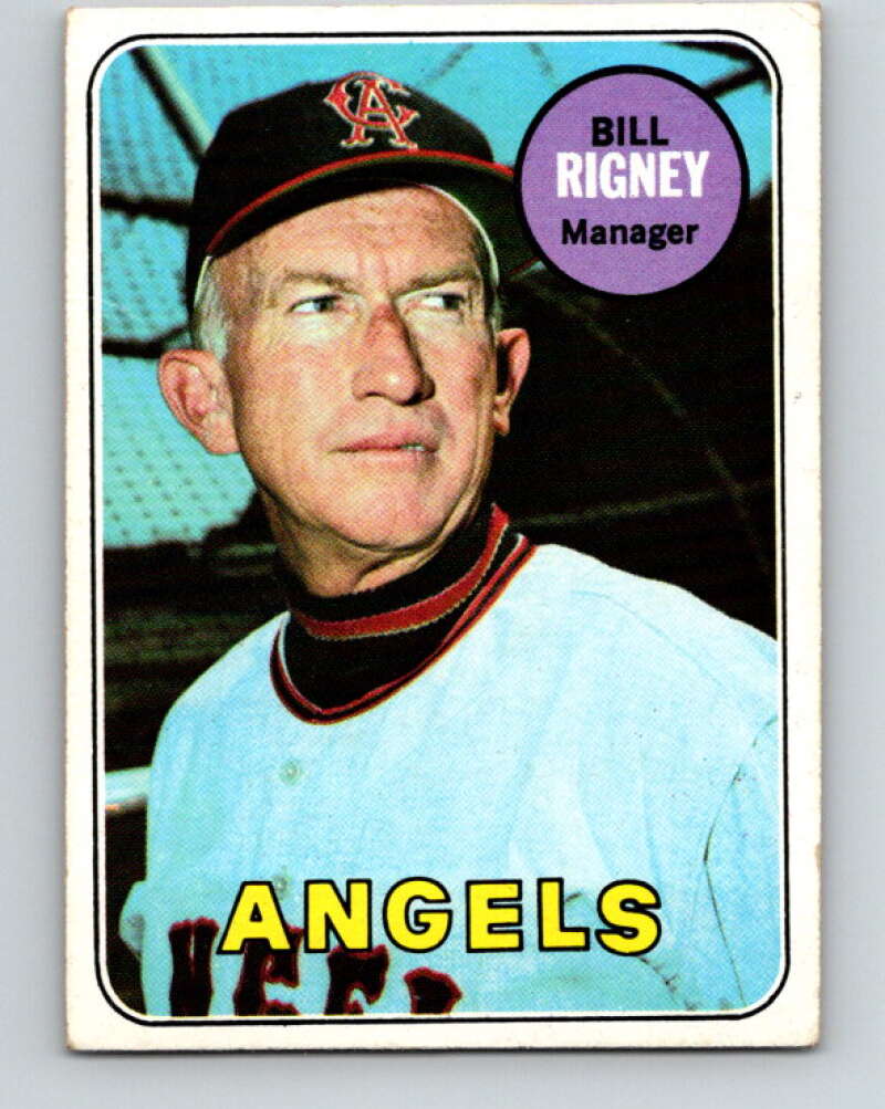 1969 Topps #182 Bill Rigney MG California Angels V28577